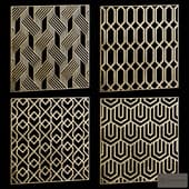 a set of square decorative panels 24