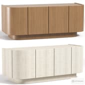 Solstice Painted Raffia Media Console