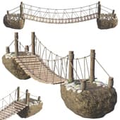 suspension bridge made of wood