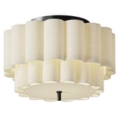 Lights & Lamps Folia Scalloped Natural Linen 