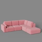 corner sofa and pouf hest