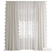 curtains 168/ curtains with wavy edging