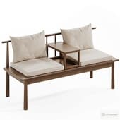 Solid wood sofa