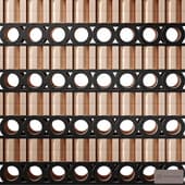 modular decorative partition wall by jali neutro & nero by mutina