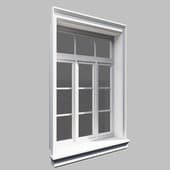 window with transom and sash