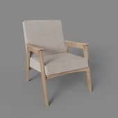 cozy beige armchair