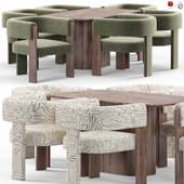 William Dining Chair and Dining Table Type Rectangular