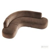 Ghita Flannel Curved Corner Sofa