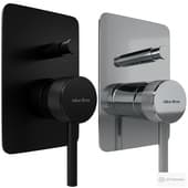 allen brau priority black shower faucet/chome