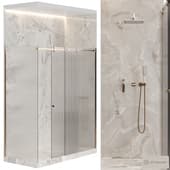 shower enclosure 03 with corrugated glass