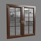 a window with two sashes, in a classic style