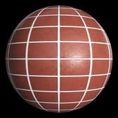 the mosaic is red, terracotta