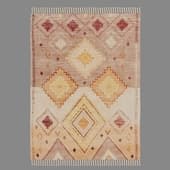 cotton carpet with ethnic lavender ornament from the collection ethnic, tkano