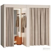 fitting room for a clothing store
