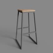 bar stool, black frame