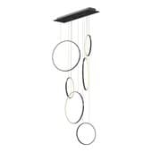 halo line led pendant lamp with floating rings