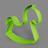 interior sculpture rocking horse mia light green
