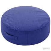 frameless pouf cushion seat blue sapphire/black oil