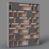 teon shelving in oak veneer
