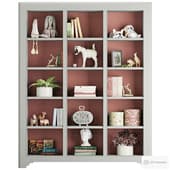 built-in shelving for a classic-style children's room