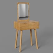 mini dressing table with 1 drawer and rectangular mirror12