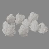 glass style panel plaster leaves