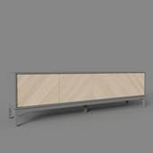 fjord 4-door floor cabinet (dark grey)