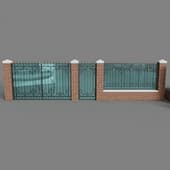 fence with gate and gate