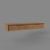 hanging console velvet 2 drawers oak chestnut matt
