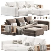 Sofa Bed Boss Module Chenille Gloss || Chenille Gloss Carbon Sofa