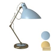 la lampada retro tiffany / mustard large table lamp