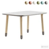 the children's table is rectangular