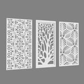 three decorative partitions