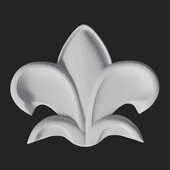 fleur-de-lis relief