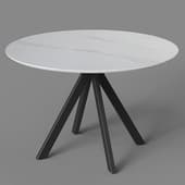 glass style dining table 853 round 118x118 porcelain stoneware