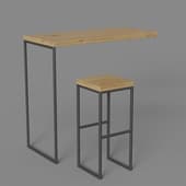 homer bar table with chair