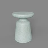 mesquida side table made of green terrazzo ø 39