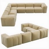 Restoration Hardware Preconfigured Fulham Upholstered L-Sectional