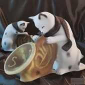Decorative statuette "The Trumpeter Cat"