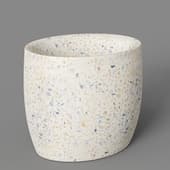 mosaic toothbrush cup, light beige bergenson bjorn
