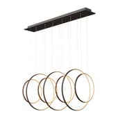 led pendant lamp with floating halo rings