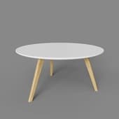 coffee table brick ø90 white