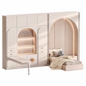 custom-made children's room furniture (sleeping place, bed, shelving, wardrobe, work area) 4