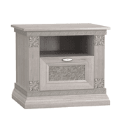 Bedside table in classic style — light oak