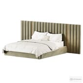 Summerton Stone White Fabric Queen Bed