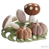 decorative pillows for children's "mushrooms and pumpkins"