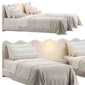 beds for children with wavy headboard
