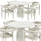 Sunbath Dining Chair and Outdoor Dining Table