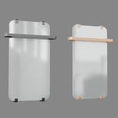 allen brau infinity 80x44 electric towel rails with railing and mounting