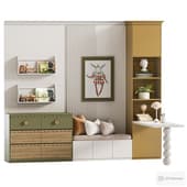 shelving with a workplace for a children's room 17